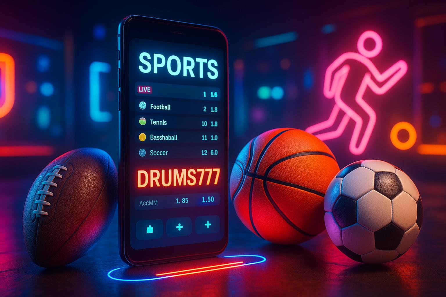 Aposte em apostas esportivas no cassino online DRUMS777